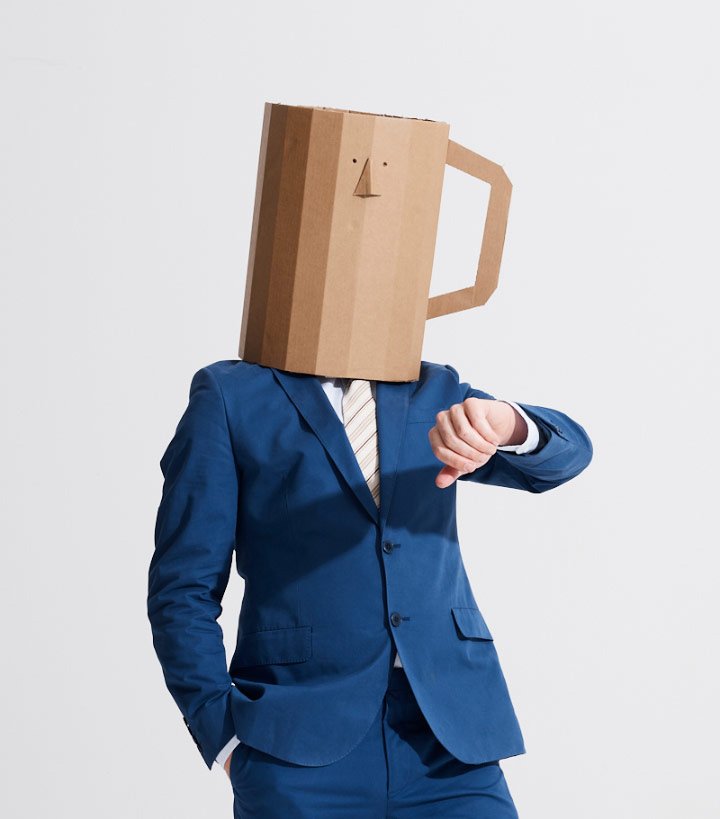 Cardboard mask by Paul Bruty